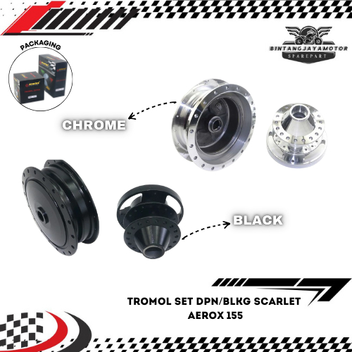 Tromol Teromol Trombol Hub Depan Belakang Set Scarlet AEROX 155