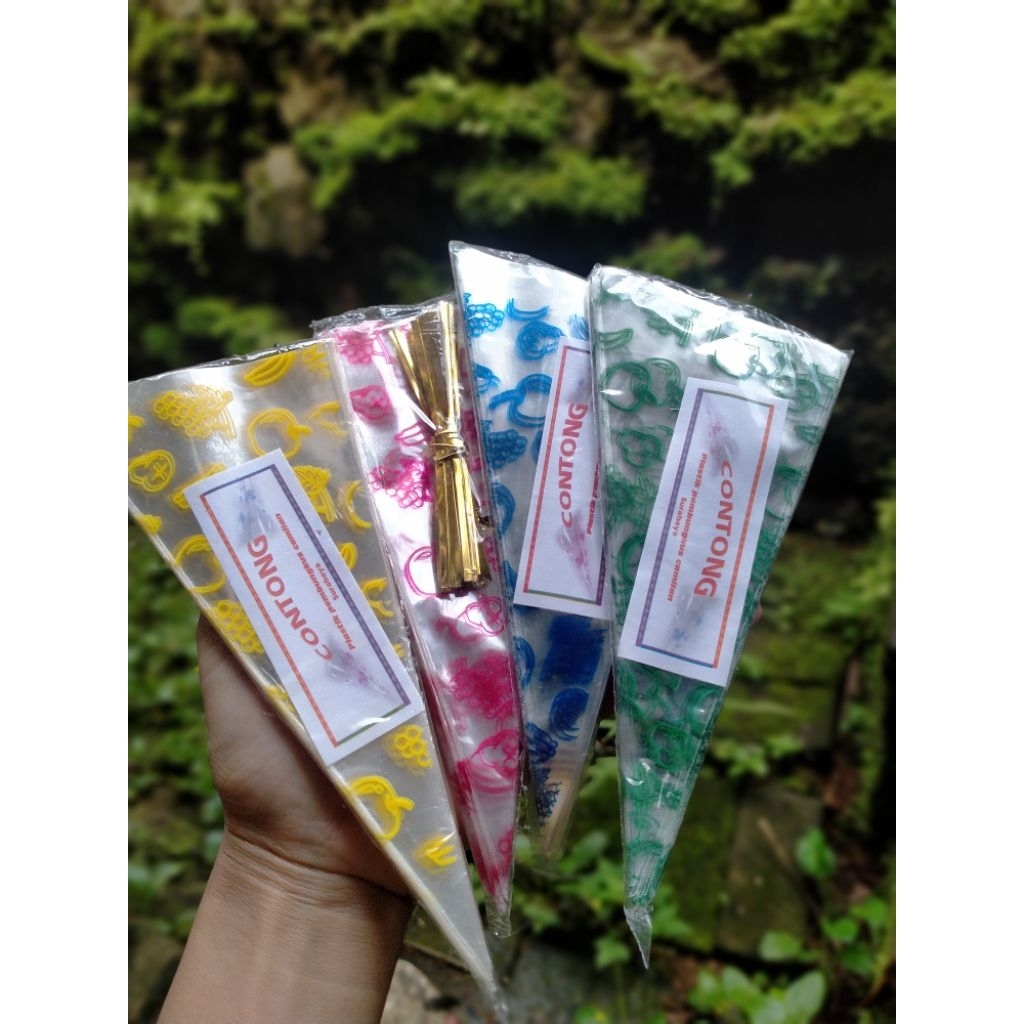 (1 pack isi 50pcs) Plastik Contong Kacang/Plastik segitiga contong/Plastik contong plastik kacang