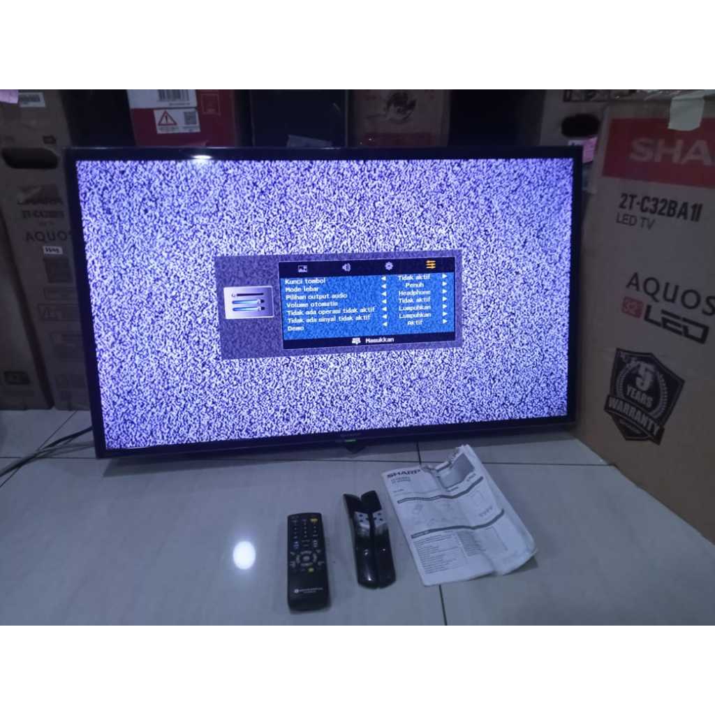 TV LED Sharp 32In HD Analog TV Harus Pakai STB Kondisi bekas pemakaian masih segel 5285F
