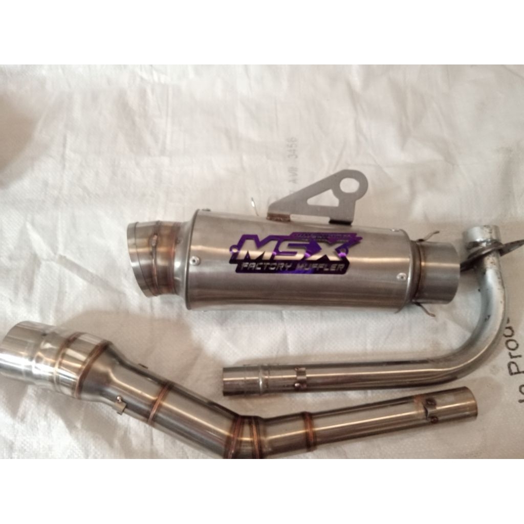 knalpot original msx cantol 19cm dos emblem blu jrm leher gtx kolong Vega ZR Jupiter Z1 Revo grand S
