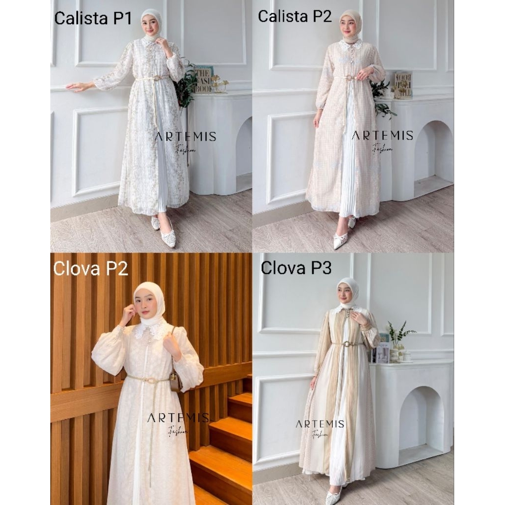 ARTEMIS FASHION - CLEA // CALISTA  P2 // CLOVA P2 P4 P6 MAXI DRESS gamis
