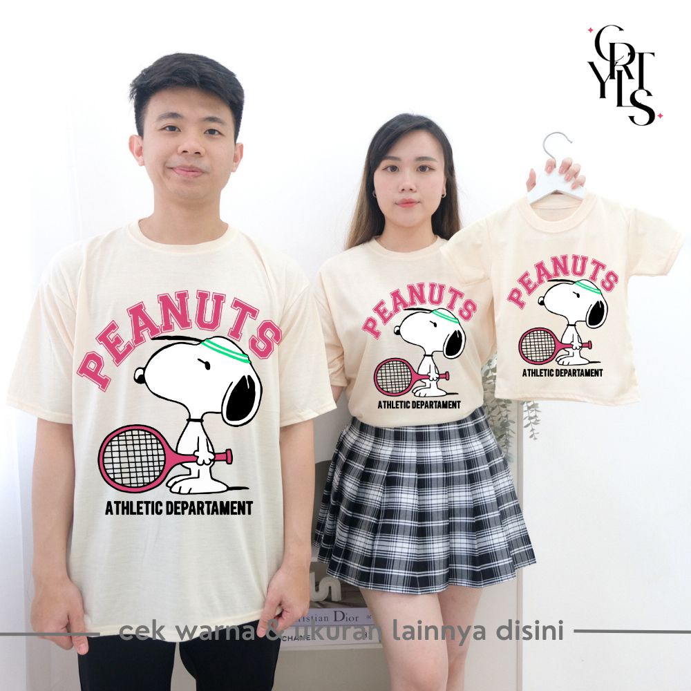 Carotyles Baju Atasan Kaos RAKET SNPY Couple Keluarga Family Wanita Pria Anak Perempuan Laki Laki