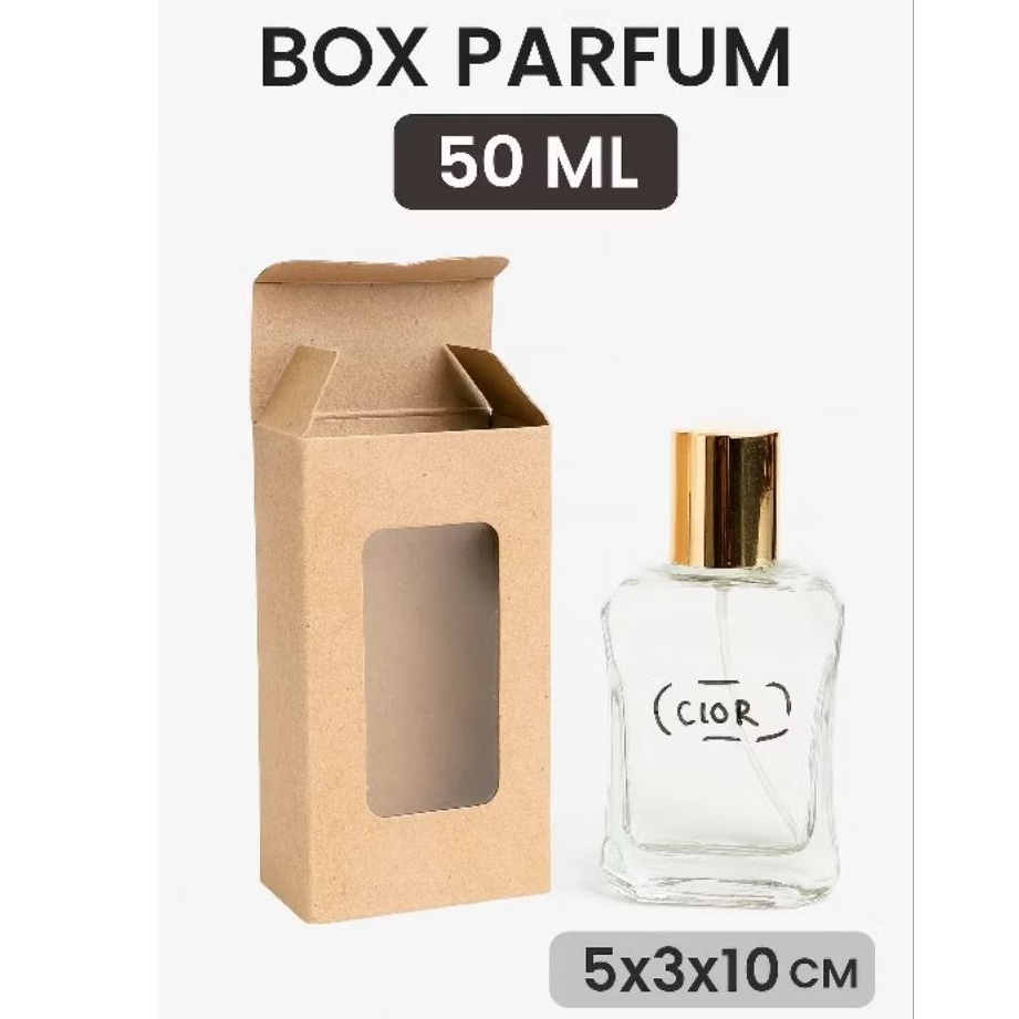 Dus Kemasan Botol Parfum 50ml Polos Ukuran 5,3x3x10,5cm - Dus Parfum 50ml