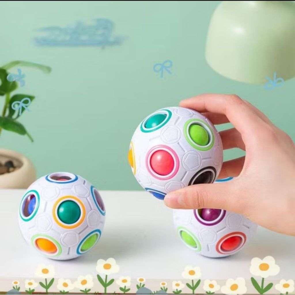Mainan Edukasi Bola Warna / Mainan Bola Belajar Warna /  Mainan Anak Rubik Bola Warna Edukasi