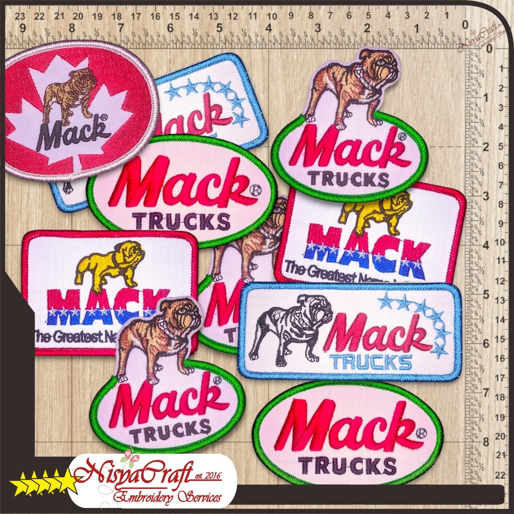 NCEP0201-0014 Mack Trucks Bulldog The Greatest name Embroidered Vintage  | CAPS Topi Hat | Patch emb