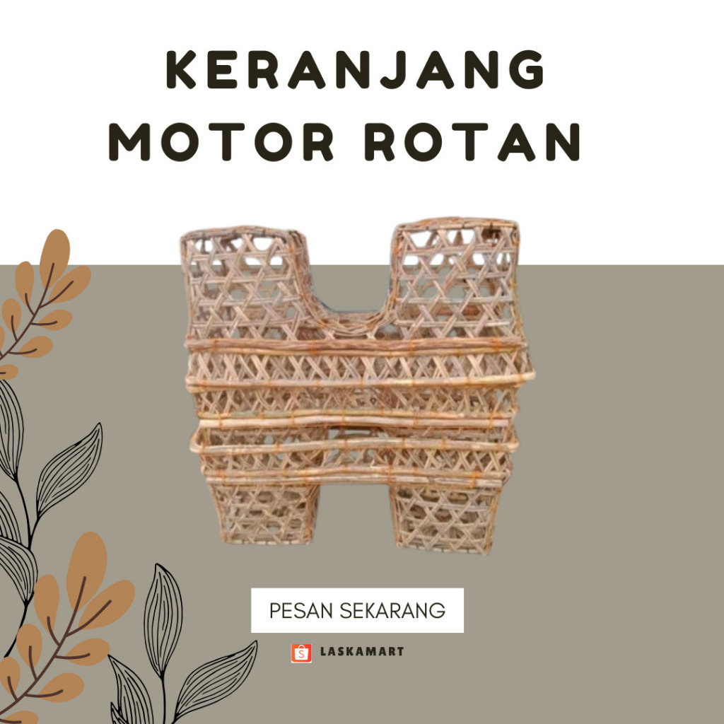 Keranjang Motor Rotan