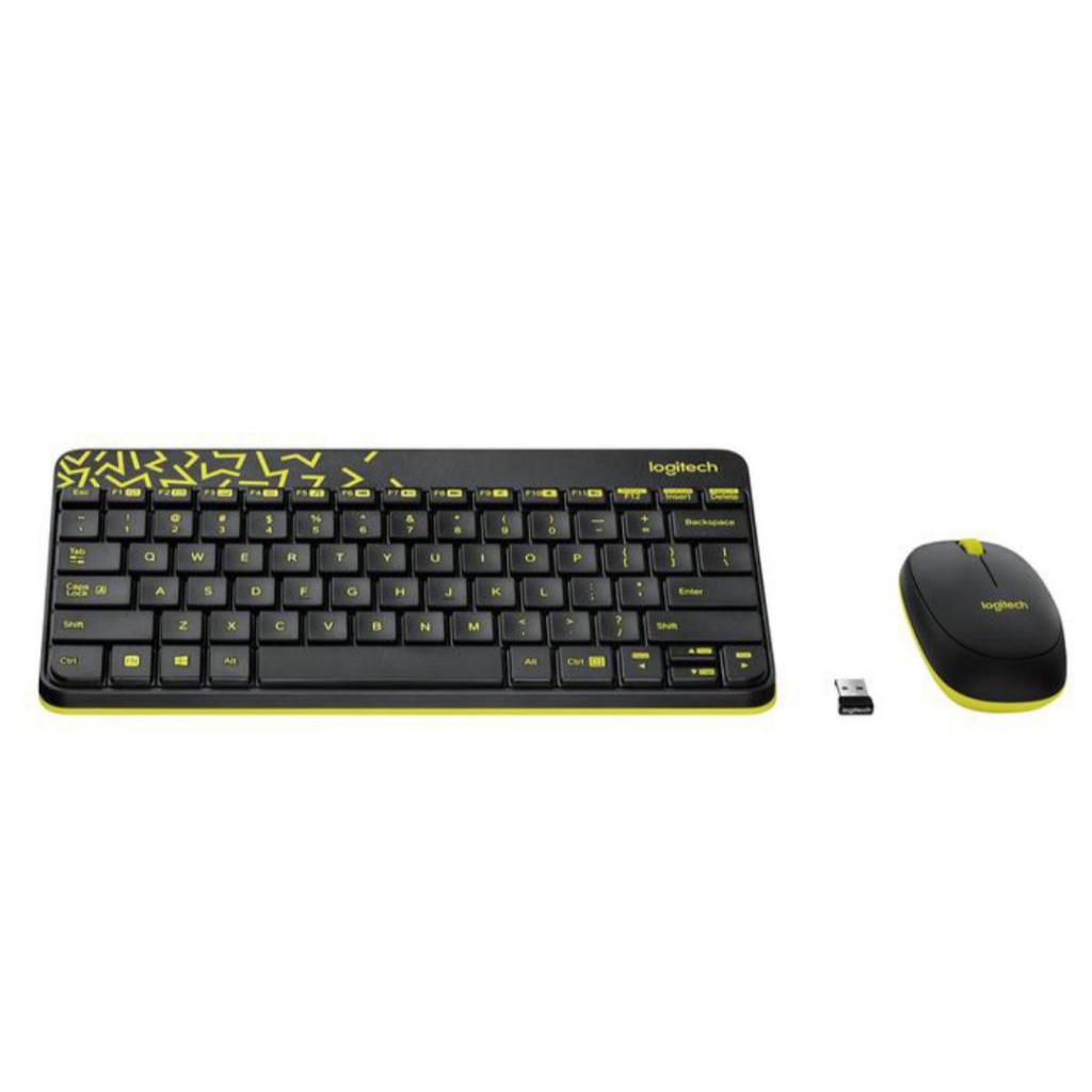 Logitech MK240 Wireless Keyboard dan mouse - Black