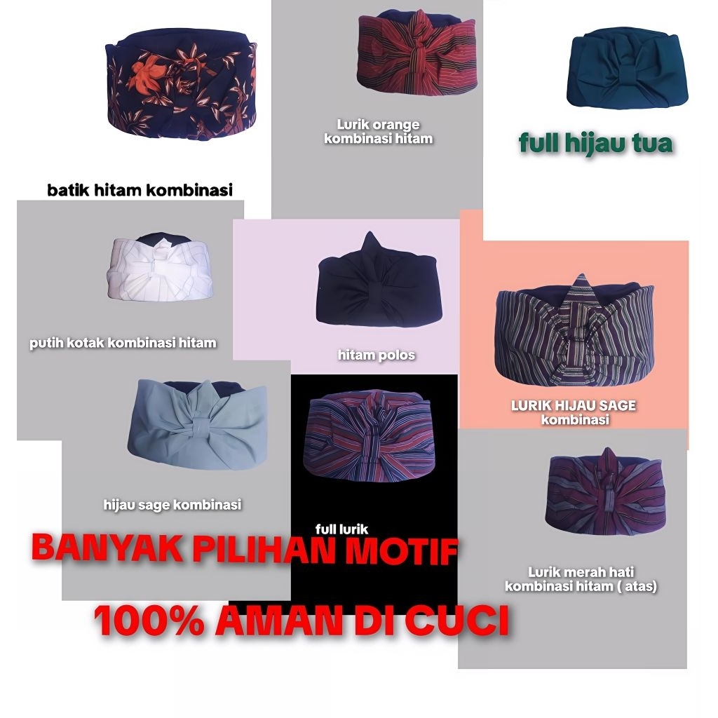peci jawa lurik/kopiah/songkok/peci batik/peci polos