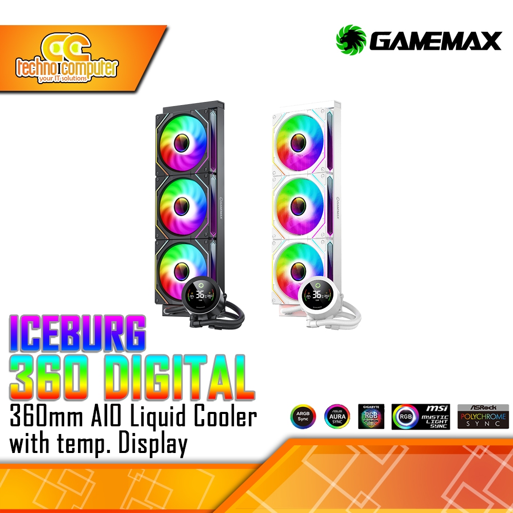 CPU COOLER GAMEMAX ICEBURG 360 DIGITAL - 360mm Liquid Cooler