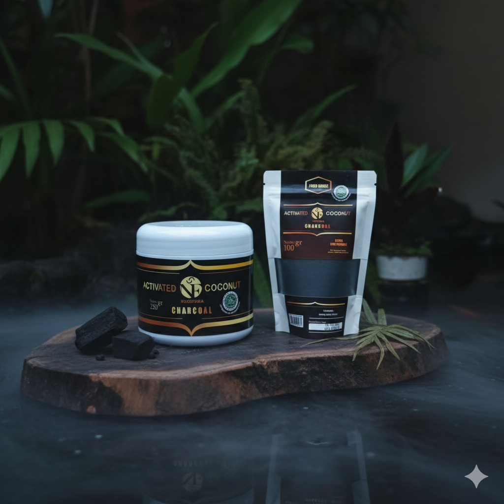 Bubuk Arang Aktif | Activated Coconut Charcoal | Nucifera Charcoal Powder 100 gr | Bubuk Arang AKtif