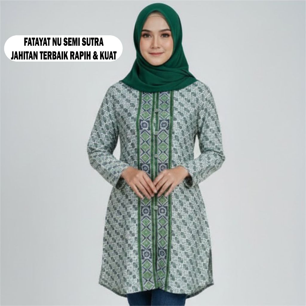 Blus Fatayat Semi Sutra Blus Fatayat Nasional Blus Fatayat Motif Kotak
