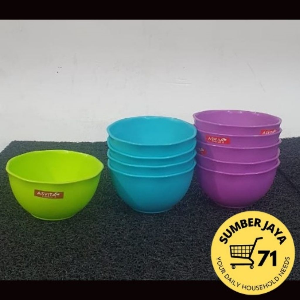 MANGKOK PLASTIK DIAMETER 10.5 CM Asvita