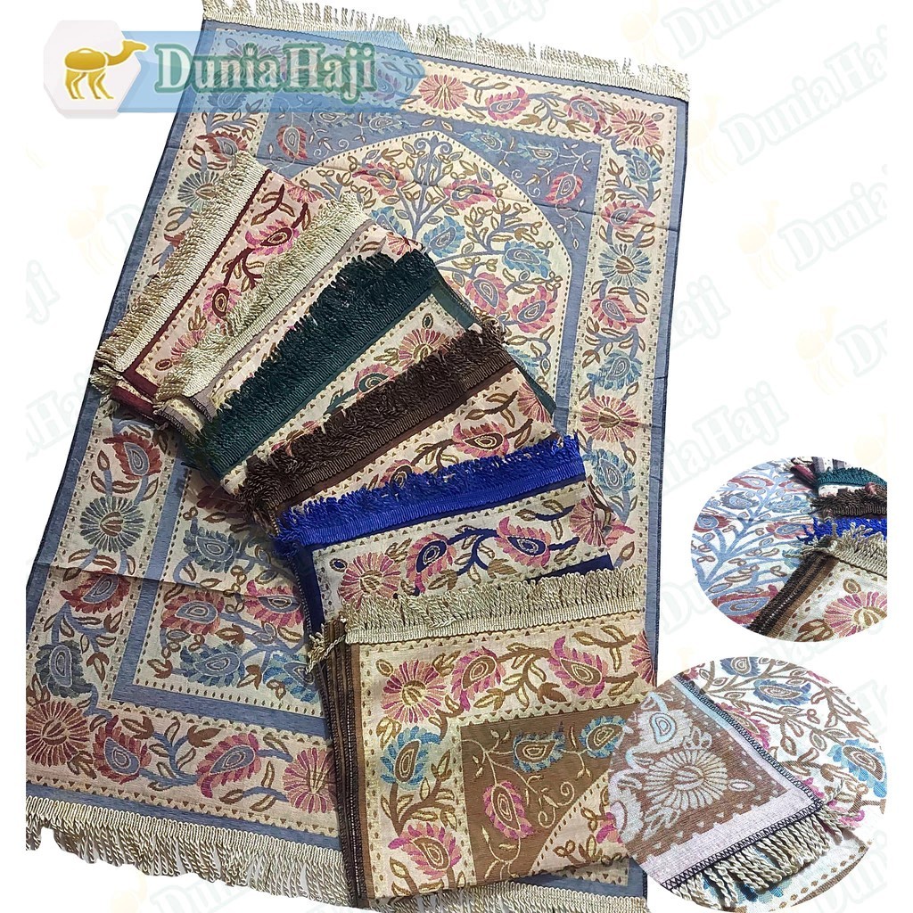 Sajadah Besar TAMBANG Motif Turki Tipis Travel Traveling Rumbai Kepang /pcs Oleh Oleh Haji dan Umroh