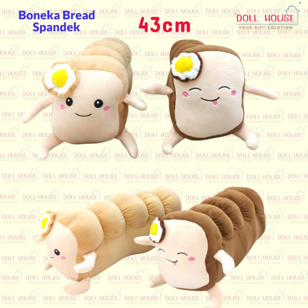 Boneka Roti Soft Lembut / Boneka Bread Soft / Bread Doll / Boneka Kue Roti / Boneka Unik Roti