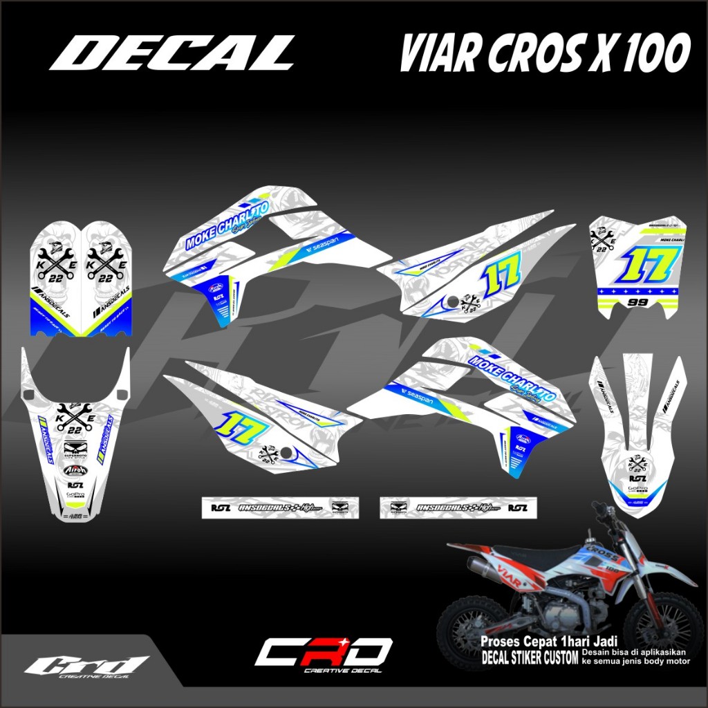 DECAL VIAR 100 CROSS FULL BODY CUSTOM DECAL VIAR X CROSS 100