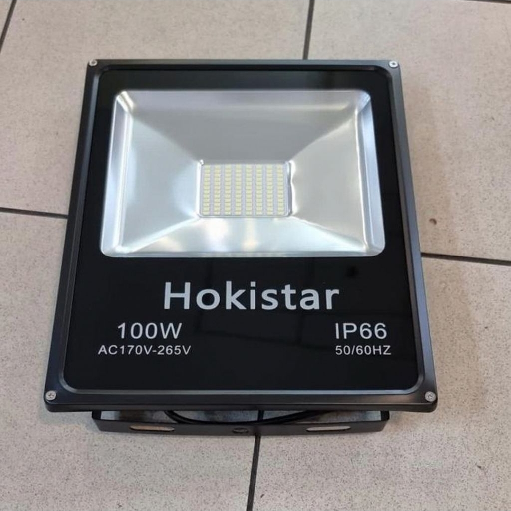 Lampu Sorot LED HokiStar 100W 100 Watt 100 W IP66 Led Flood Light  Merk : Hokistar Warna : Putih IP 