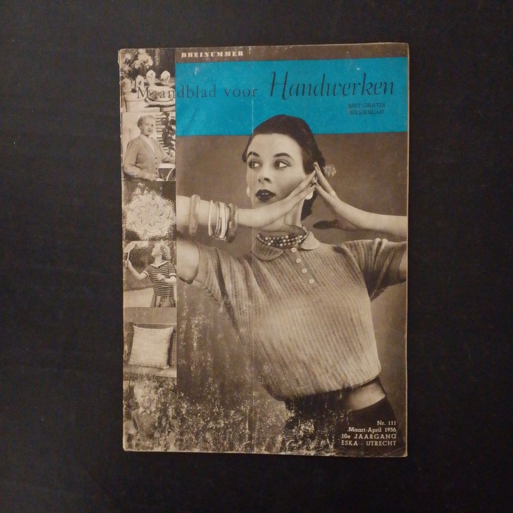 Majalah Belanda Maanblad voor Handwerken Edisi No. 111 Th. 1956