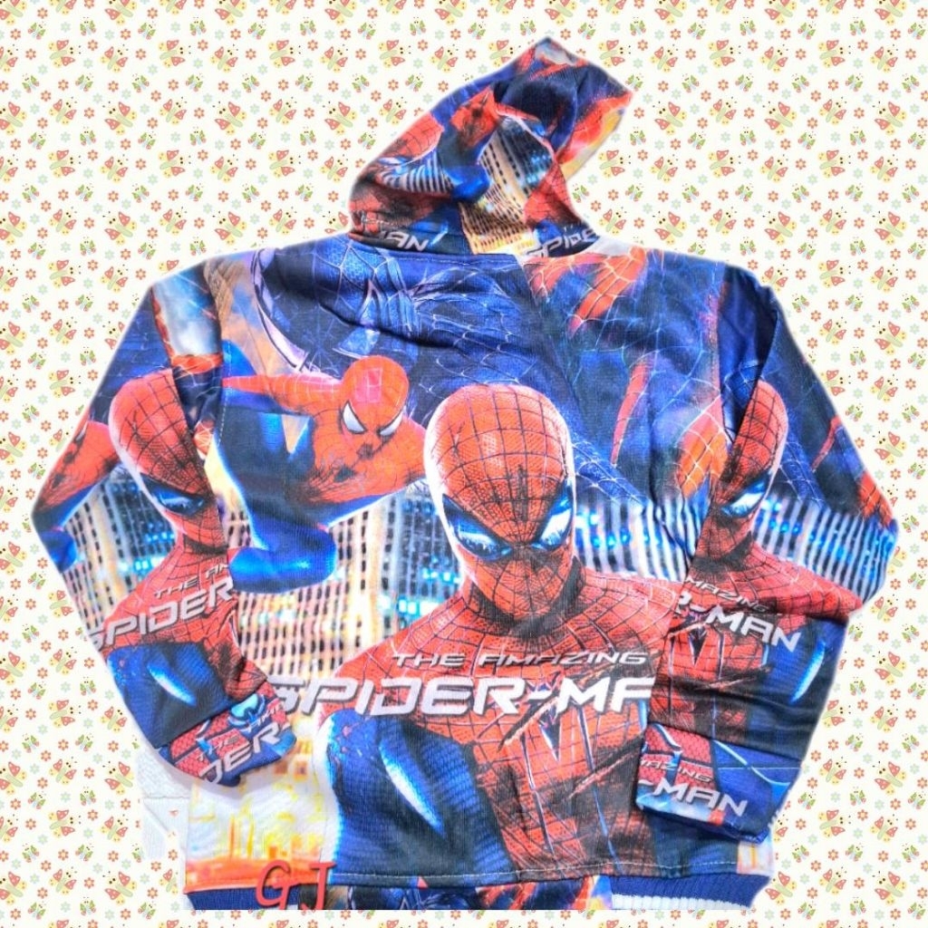 Jaket sweater anak karakter spiderman