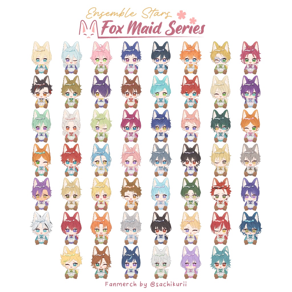Ensemble Stars Fox Maid Sticker - Fanmerch by sachikurii