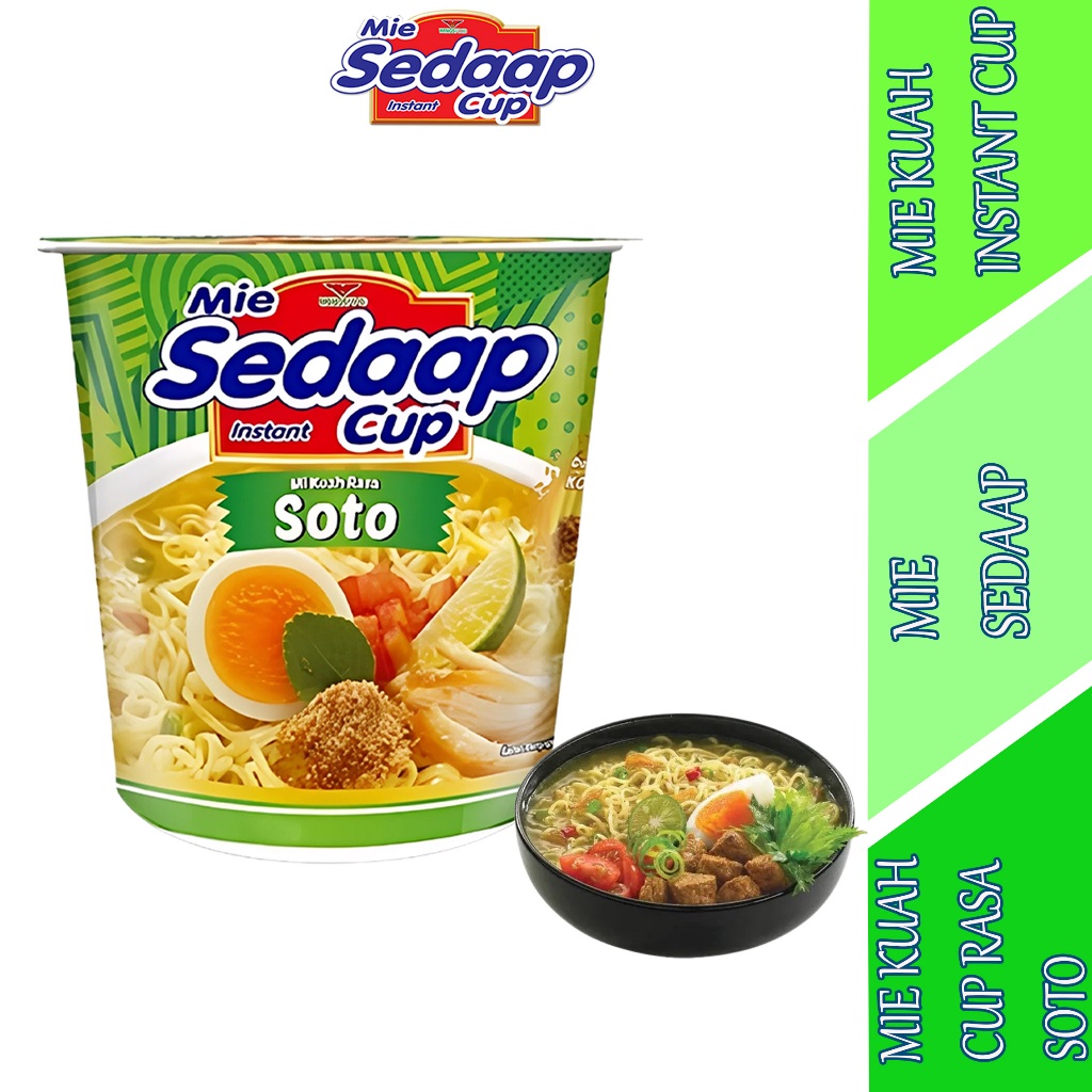 Mie Kuah Rasa Soto - Mie Sedap Cup - Mie Instan Kuah Cup - 81gr