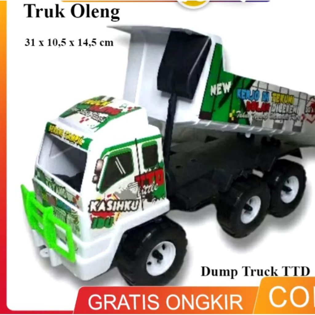 Truk Oleng Dump Truck TTD 31cm Mainan Anak Keren