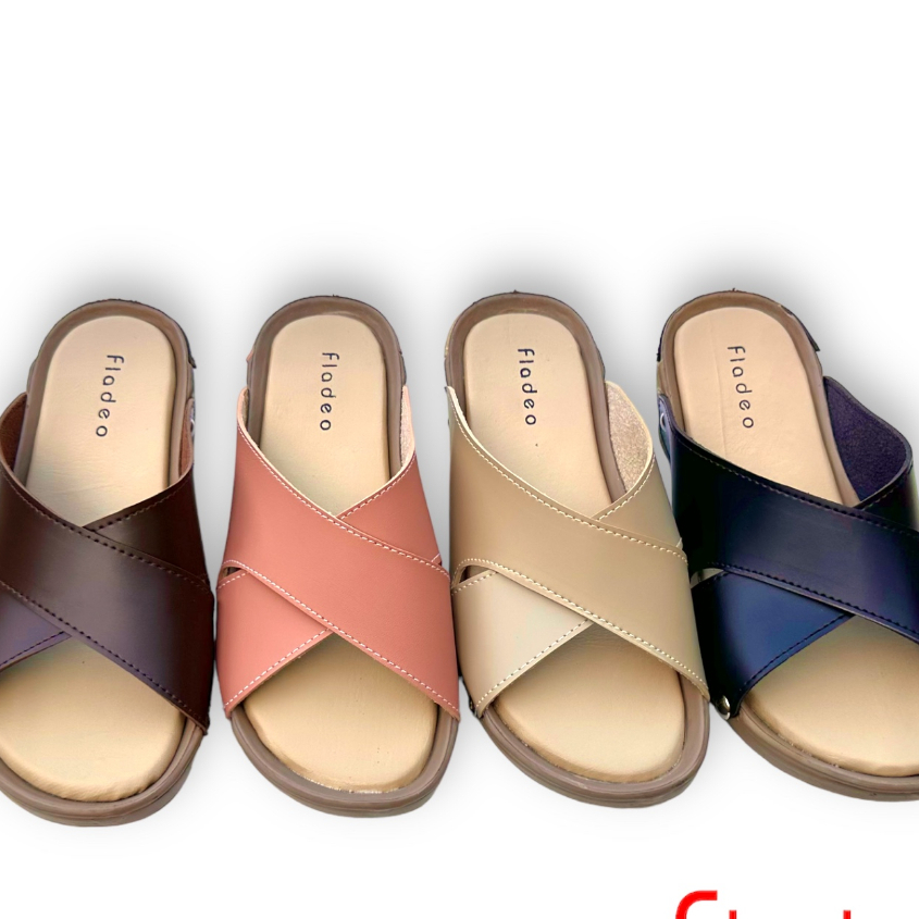 wedges wanita selop wedges selop silang 4cm