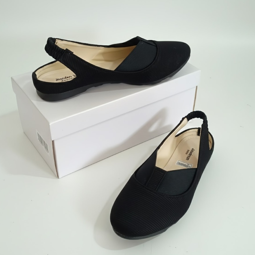 Flat Shoes Wanita Karet Belakang Terbaru Sol Karet Anti Slip Kekinian Sepatu FlatShoes Wanita Dewasa