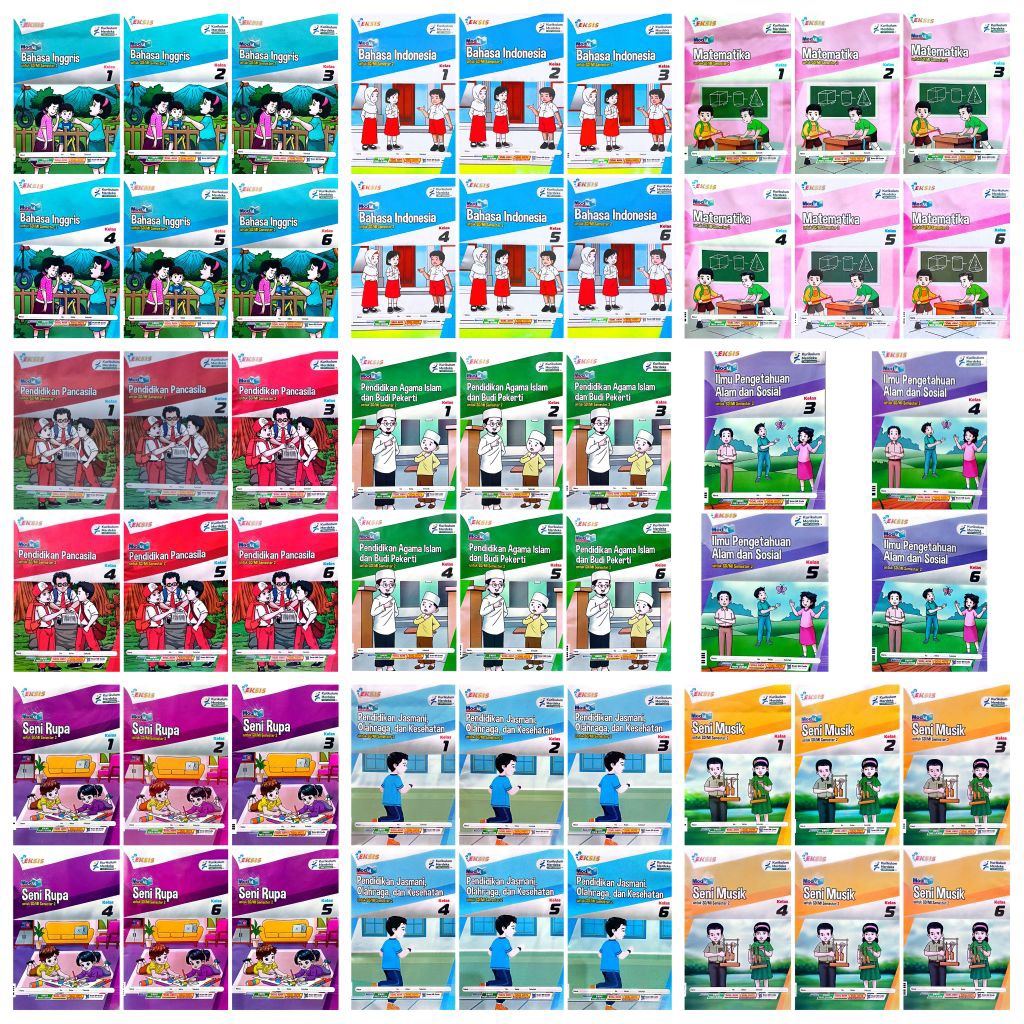 LKS SD MI EKSIS KURMER MATEMATIKA PANCASILA B.INGGRIS B.INDONESIA PAIBP IPAS SENI RUPA PENJASKES B.J