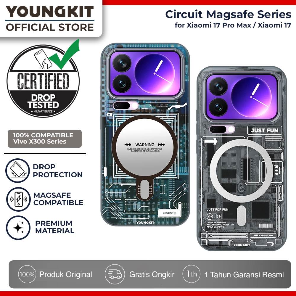 Youngkit Case Compatible For Xiaomi 17 Pro Max / Xiaomi 17 Pro - Circuit Magsafe Casing