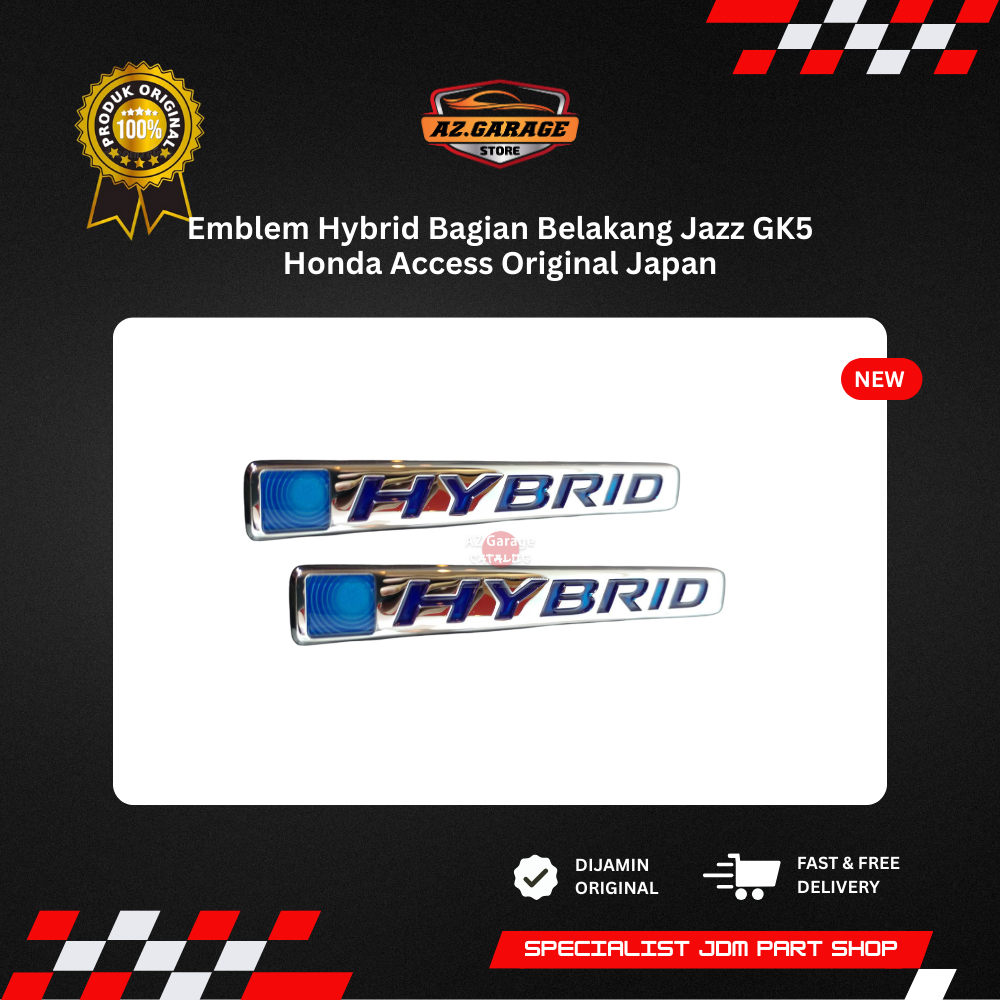 Emblem Hybrid Bagian Belakang Honda Jazz GK5 Honda Access Original Japan