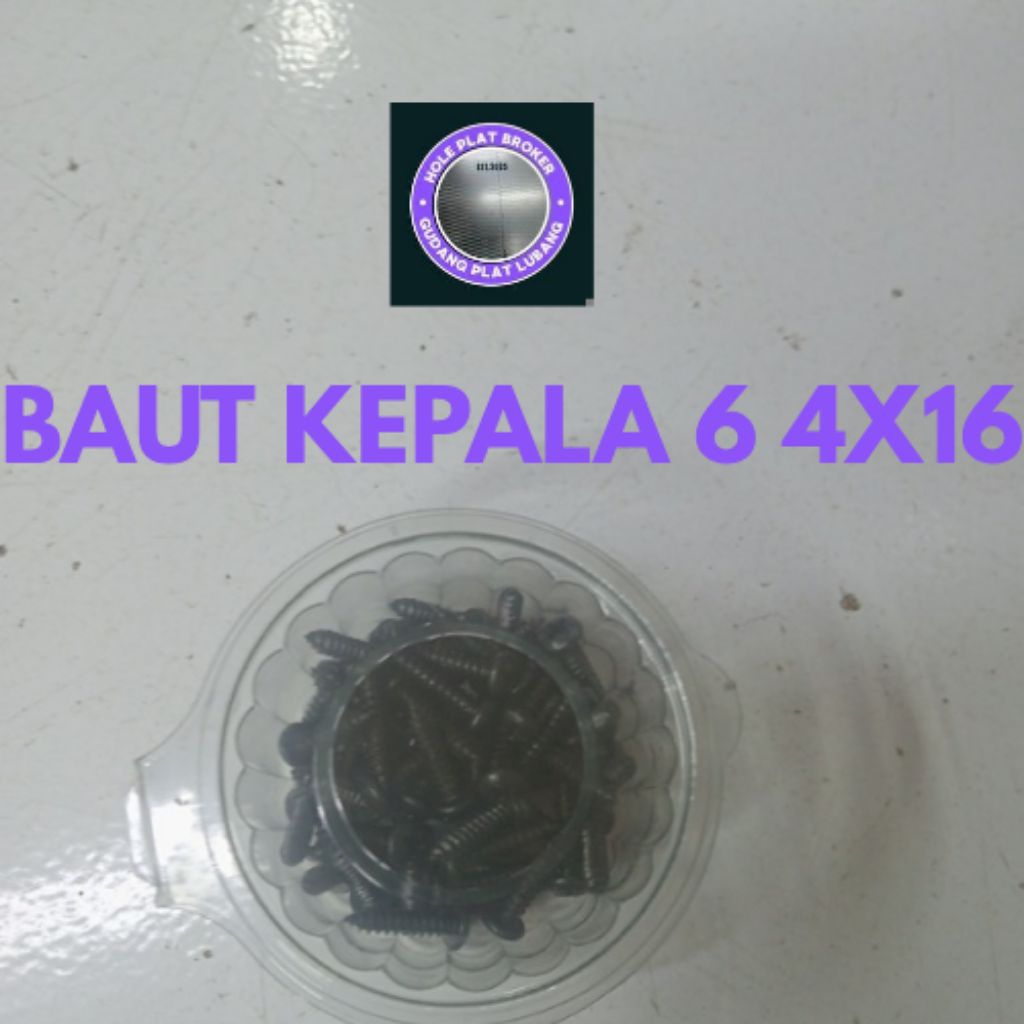 Baut/SekrupGrillSpeakerBox,SekrupGrillSpeakerBahanBajaKepala6mmPanjangUlir16mm