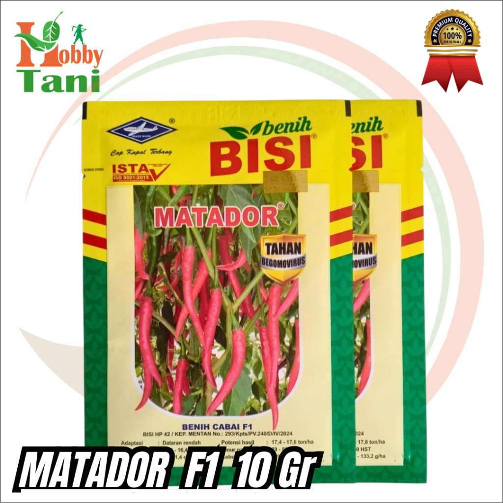 Benih Cabe Merah Besar Hibrida F1 Matador original 100%, isi 2250 biji
