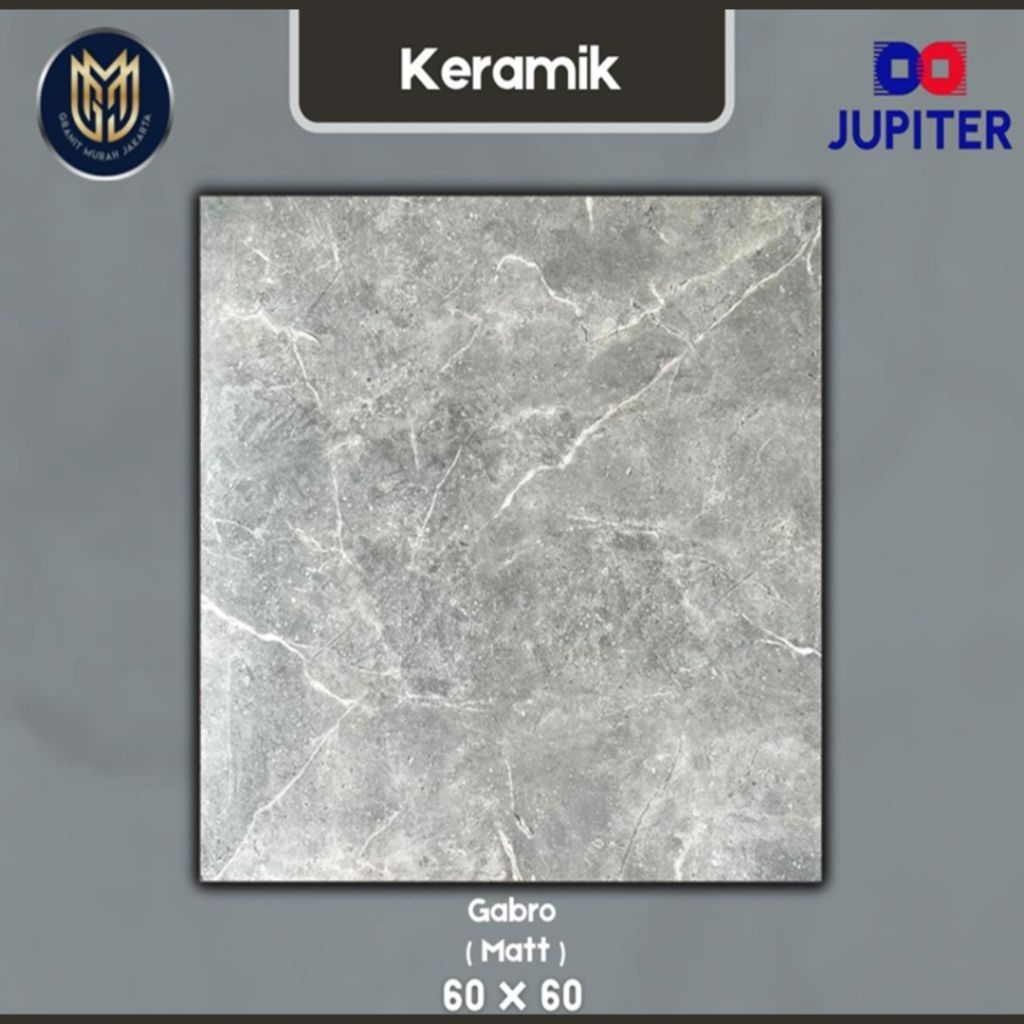 keramik 60x60 murah merk jupiter gabro ( Matt ) isi 4 pcs 1.44 meter persegi permukaan keset sudah a