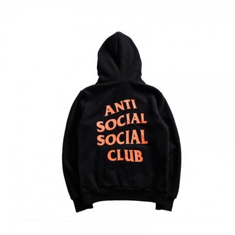 ASSC X UNDEFEATED PARANOID HOODIE BLACK ORANGE