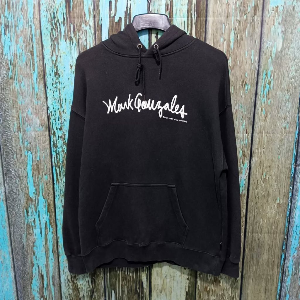 Jaket Hoodie Pria MARK GONZALES Size XL Tebal Hangat