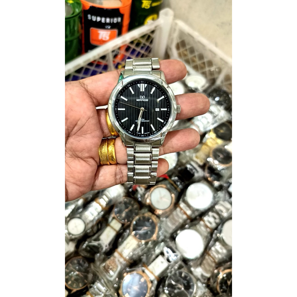 Jam Tangan Pria Mirage Silver Original