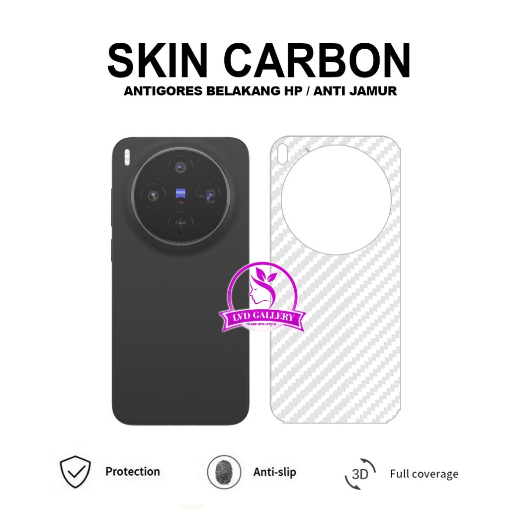 Vivo X300 Vivo X300 Pro Skin Carbon Transparan Garskin Anti Gores Belakang Vivo X300 Vivo X300 Pro