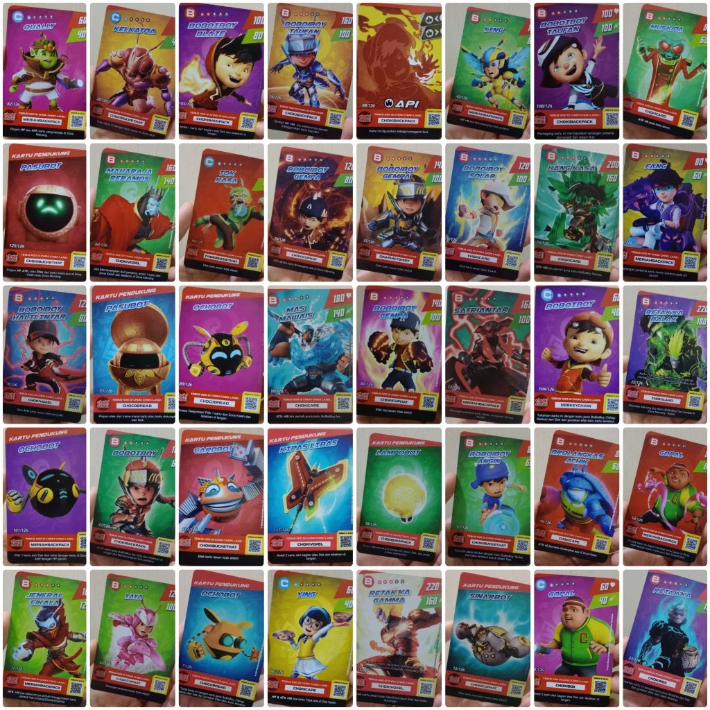 Kartu Boboiboy Monsta Galaxy Choki Choki Non Hologram Card Boboiboy Monsta Galaxy