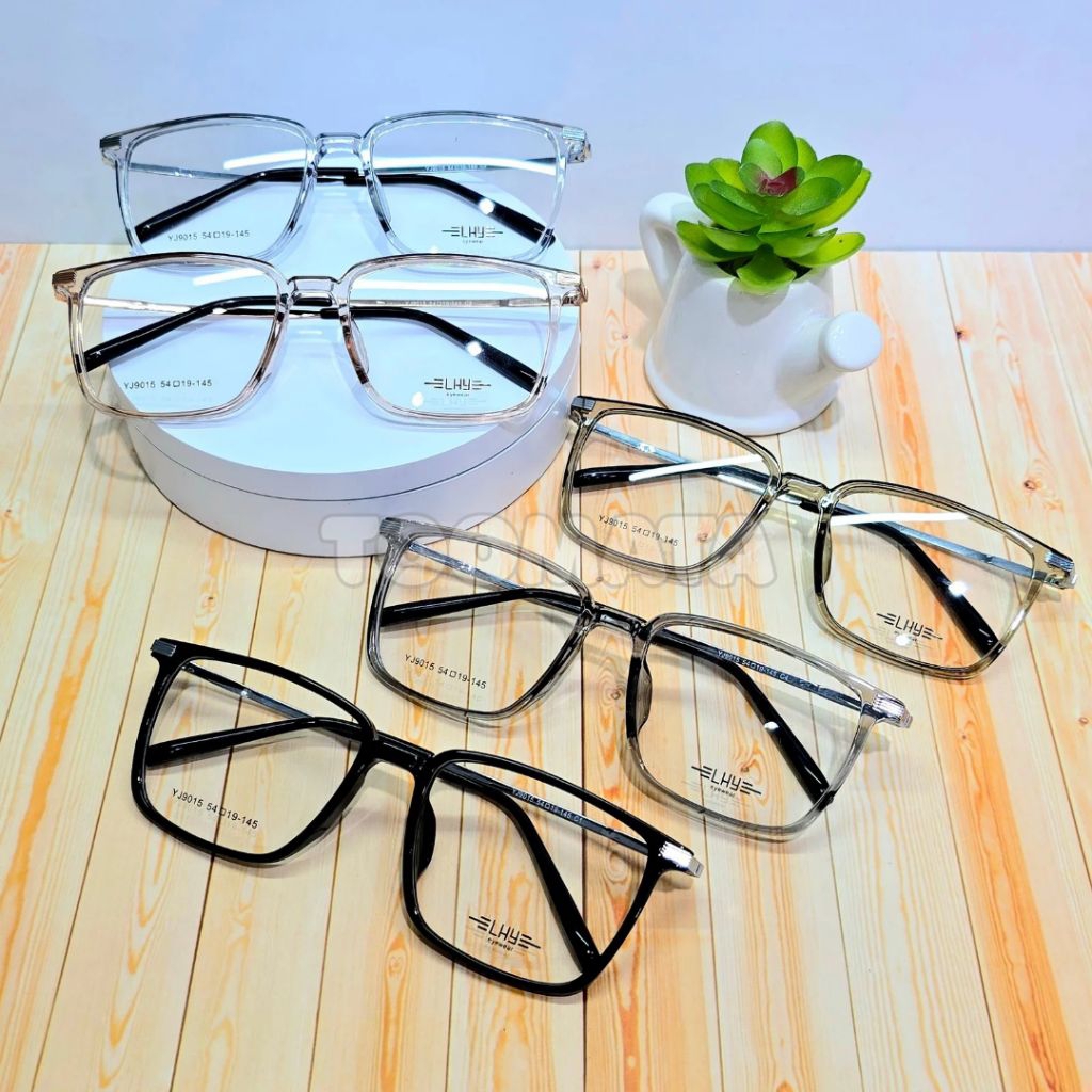 YJ9015 Kacamata Fashion Unisex Anti Radiasi (Ukuran Minus/Plus/Cylinder/Kacamata Baca) Include Case