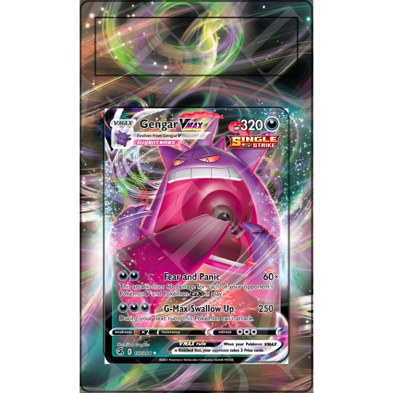 Gengar VMAX #157 Pokemon Fusion Strike (Extended Art)