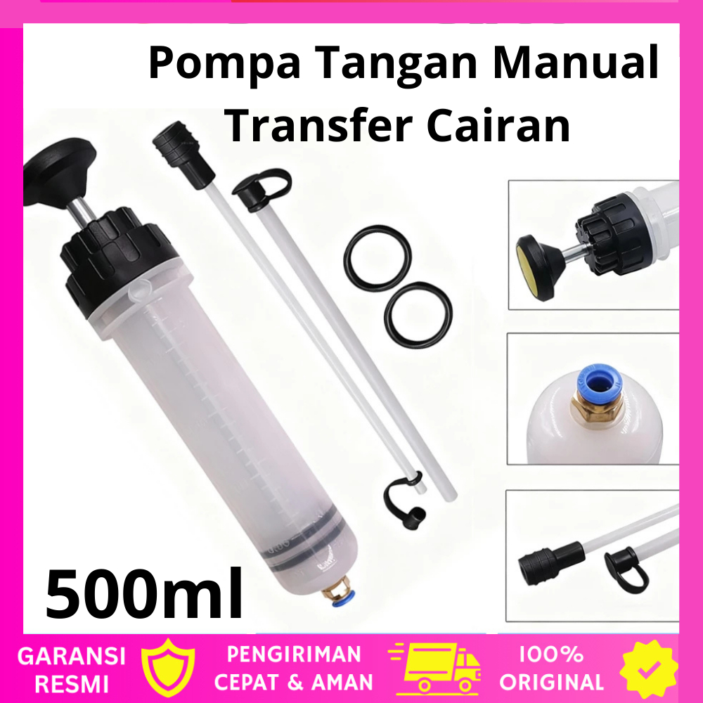 Pompa Transfer Oil Extractor Syringe 500ml Pompa Tangan Manual Transfer Cairan Mengisi Botol Pompa