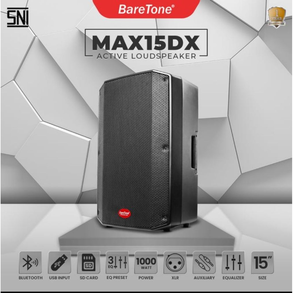 Speaker aktif Baretone 15 inch 1000 Watt max15dx original