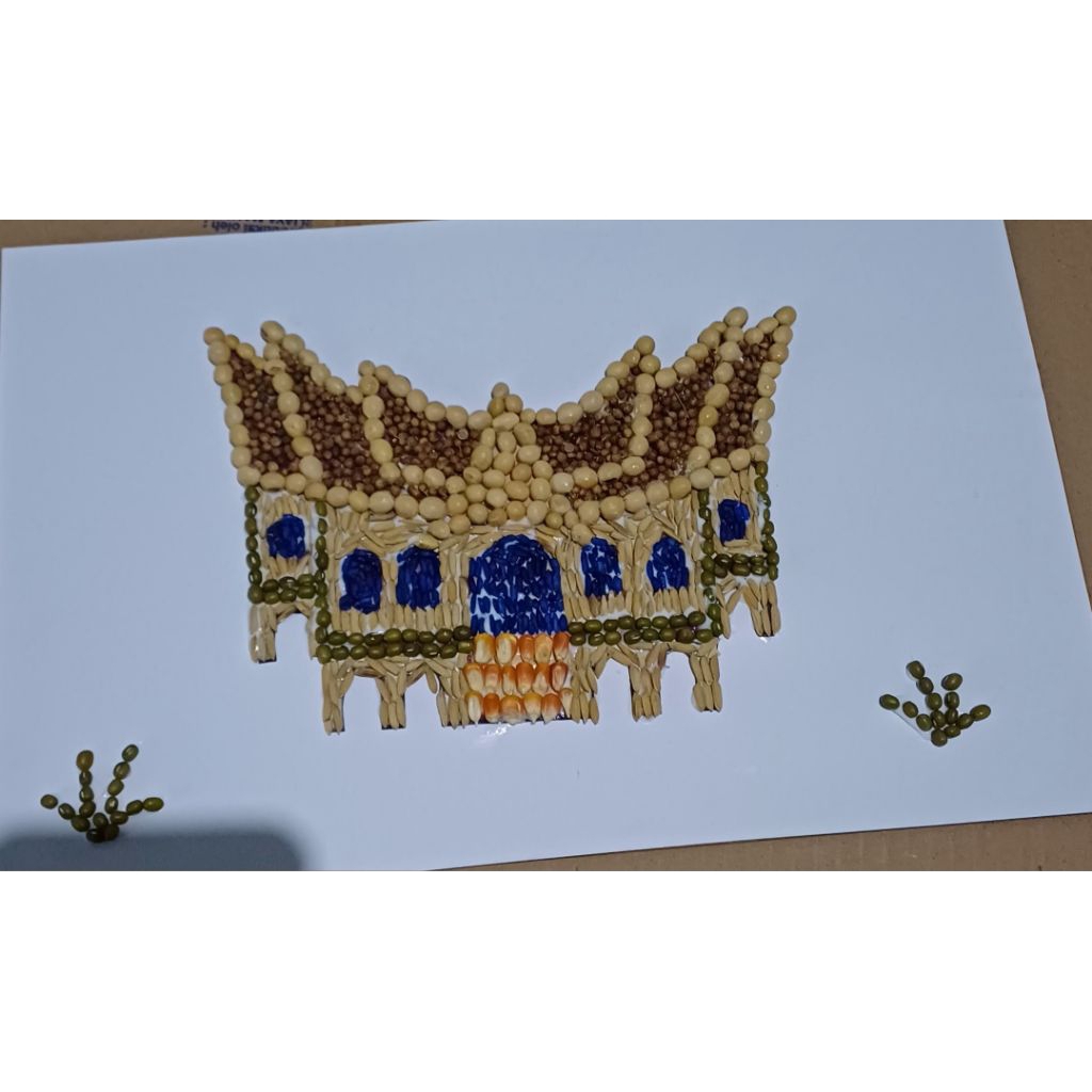 Kolase biji bijian kolase rumah adat bisa request