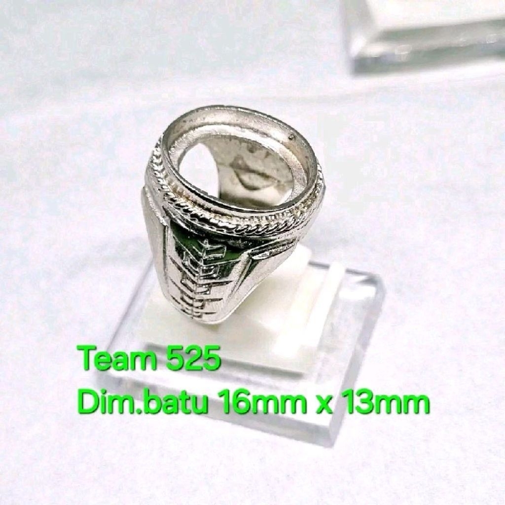 Ring emban alpaka super dim 16x13 tanam simple pengikat ring cincin batu akik eceran kodian
