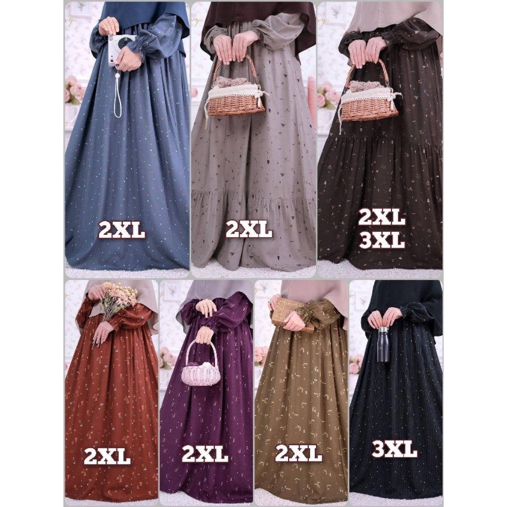 GAMIS DITSY NIGHTGOWN SIZE XXL DAN XXXL BAHAN VISCOSE PREMIUM||BASE VISCOSE||ROYAL VISCOSE