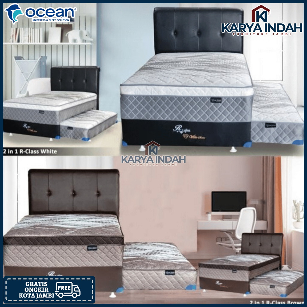 Bed Sorong OCEAN R-Class Plushtop TwinBed Anak Polos 2in1 Lapis R Class Ocean