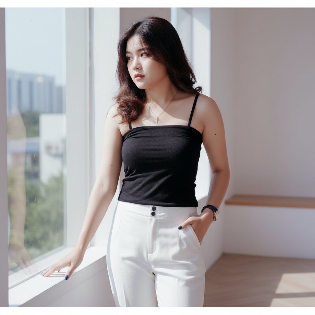 Tentop Wanita Seksi Model Korea - Crop Tanktop Bra Wanita Stylish, Atasan Murah Bahan Lembut Nyaman 