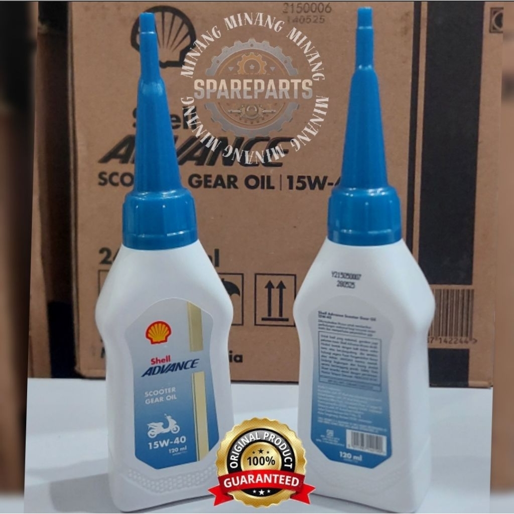 OLI GEAR MOTOR MATIC, OLI GARDAN SHELL 15W/40 120ML ORIGINAL