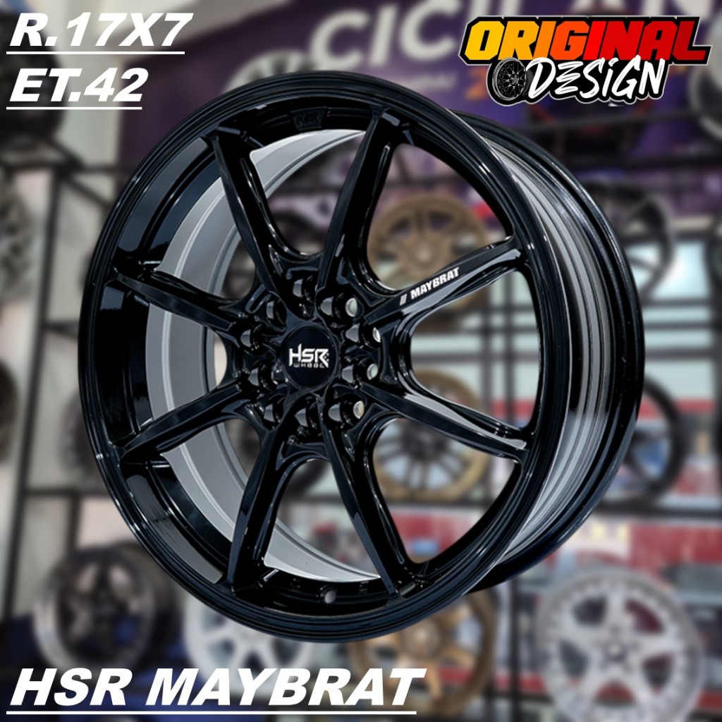 Pelek Mobil BRV, TERIOS, INNOVA, HRV, Ring 17 HSR MAYBRAT R17 Warna Hitam