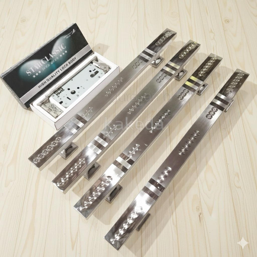 Handle pintu gagang pintu untu 2 pintu/pintu kupu tarung model minimalis